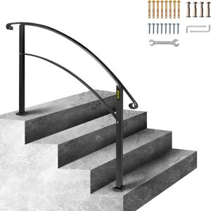 Vevor 4ft/1.2m Adjustable Wrought Iron Handrail For 4 Steps Outdoor Steps/stairs Vevor 4ft/1.2m Adjustable Wrought Iron Handrail For 4 Steps Outdoor Steps/stairs