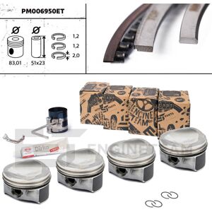 Et Engineteam 4x Piston Repair Kit +0.50 Mm For Audi Seat Skoda Vw 1.8 Tfsi Tsi 06h107065dl Et Engineteam 4x Piston Repair Kit +0.50 Mm For Audi Seat Skoda Vw 1.8 Tfsi Tsi 06h107065dl