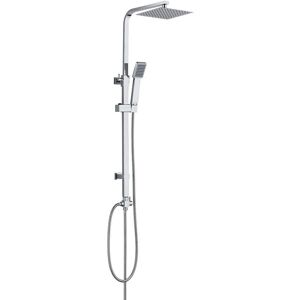 Bathroom House Chrome Square Head 3 Way Rigid Riser Shower Mixer Kit For Bath Shower Mixer Taps Bathroom House Chrome Square Head 3 Way Rigid Riser Shower Mixer Kit For Bath Shower Mixer Taps