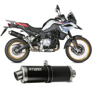 Exhaust Storm By Mivv Black Muffler Oval Steel For Bmw F 850 Gs 2018 > 2023 Exhaust Storm By Mivv Black Muffler Oval Steel For Bmw F 850 Gs 2018 > 2023