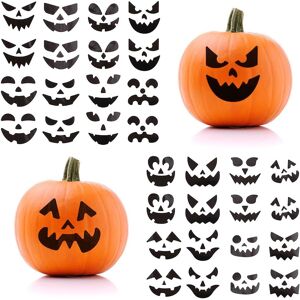 Superfindings 4 Styles 8pcs Halloween Pumpkin Stickers Decorative Face Stickers Superfindings 4 Styles 8pcs Halloween Pumpkin Stickers Decorative Face Stickers