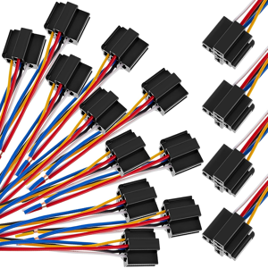 Does Not Apply 15 Pcs 5 Pin Dc 12v Spdt Relay Socket Harness Base Wire Cable Relay Socket For C Does Not Apply 15 Pcs 5 Pin Dc 12v Spdt Relay Socket Harness Base Wire Cable Relay Socket For C