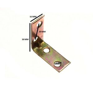 Onestopdiy Corner Brace Angle Repair Bracket Yellow Zinc Plated Steel 40mm ( Pack 200 ) Onestopdiy Corner Brace Angle Repair Bracket Yellow Zinc Plated Steel 40mm ( Pack 200 )