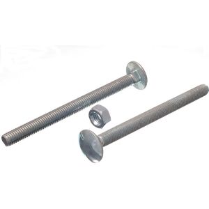 Onestopdiy New 48 X Carriage / Coach Bolts & Nuts, Bzp Zinc Plated M8 X 100 - Onestopd Onestopdiy New 48 X Carriage / Coach Bolts & Nuts, Bzp Zinc Plated M8 X 100 - Onestopd