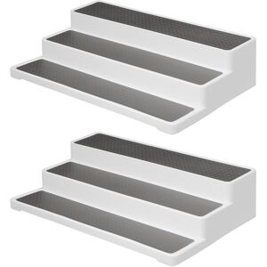 A 2pcs 3 Tier Spice Rack Step Shelf Organizer Stand Kitchen Countertop Holder A 2pcs 3 Tier Spice Rack Step Shelf Organizer Stand Kitchen Countertop Holder
