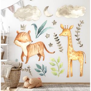 Coloray Decoration Decal Stickers Wall Kids Room Art Plants And Safari In Pastel Shades Coloray Decoration Decal Stickers Wall Kids Room Art Plants And Safari In Pastel Shades
