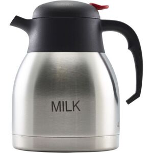 Genware Vacuum Jug Stainless Steel Milk Inscribed Bar Serving Push Button Jug Genware Vacuum Jug Stainless Steel Milk Inscribed Bar Serving Push Button Jug
