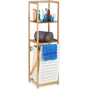 Relaxdays Bamboo Bathroom Shelf Moisture-Resistant Easy Assembly Bamboo Laundry Rack Relaxdays Bamboo Bathroom Shelf Moisture-Resistant Easy Assembly Bamboo Laundry Rack