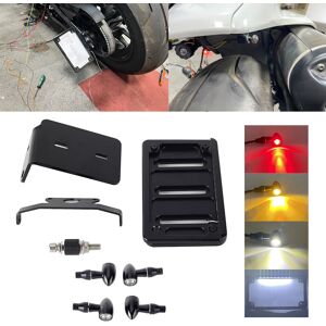 Papandacycle License Plate Bracket Frame W/led F&r Turn Signal Light For Harley Sportster S Papandacycle License Plate Bracket Frame W/led F&r Turn Signal Light For Harley Sportster S