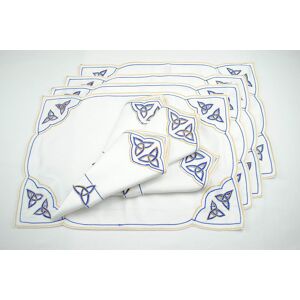 Spring And Easter Set Of 4 Table Place Settings (4 Placemats/4 Napkins) In A Blu Spring And Easter Set Of 4 Table Place Settings (4 Placemats/4 Napkins) In A Blu