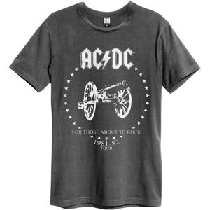 Amplified AC/DC Unisex Rock T-Shirt - Cotton, Charcoal, XS Amplified AC/DC Unisex Rock T-Shirt - Cotton, Charcoal, XS