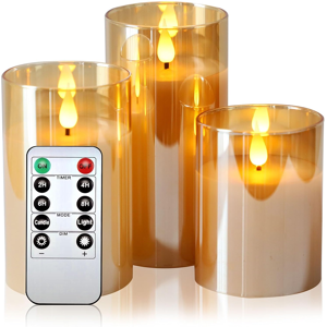 Does Not Apply Battery Flameless Candles Real Wax Flickering,Led Glass Candles Single Battery W Does Not Apply Battery Flameless Candles Real Wax Flickering,Led Glass Candles Single Battery W