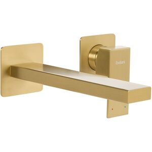 Beliani Wall Mounted Basin Mixer Tap Antofagasta Brass Gold Beliani Wall Mounted Basin Mixer Tap Antofagasta Brass Gold