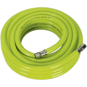 Air Hose High-Visibility 10m X Ø10mm With 1/4\"Bsp Unions - Sealey Ahfc1038 New Air Hose High-Visibility 10m X Ø10mm With 1/4\"Bsp Unions - Sealey Ahfc1038 New