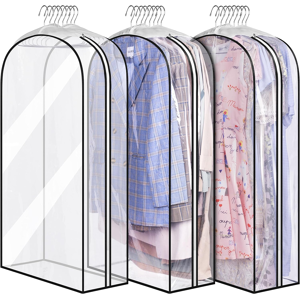 Does Not Apply 3 Pack Clear Suit Covers Garment Bags With Gusset Side Zip 100cm Free Delivery Does Not Apply 3 Pack Clear Suit Covers Garment Bags With Gusset Side Zip 100cm Free Delivery