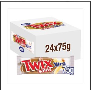 Twix Xtra White Chocolate Biscuit Twin New Bars 24 X 75g Caramel Uk - Full Box Twix Xtra White Chocolate Biscuit Twin New Bars 24 X 75g Caramel Uk - Full Box