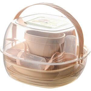 Outdoor Portable Tableware Set Plastic 48 Piece Camping Dinnerware Set For Am Outdoor Portable Tableware Set Plastic 48 Piece Camping Dinnerware Set For Am