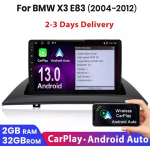 Junsun Carplay Android13 For Bmw X3 E83 2004-2012 Wifi Gps Navi Car Radio Fm Swc 2g+32g Junsun Carplay Android13 For Bmw X3 E83 2004-2012 Wifi Gps Navi Car Radio Fm Swc 2g+32g