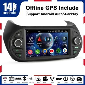 Erisin 7\"Android 14 Car Radio Carplay Dab+fiat Fiorino Qubo Citroen Nemo Peugeot Bipper Erisin 7\"Android 14 Car Radio Carplay Dab+fiat Fiorino Qubo Citroen Nemo Peugeot Bipper