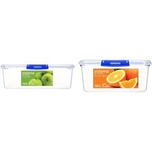 Sistema Klip It Plus Food Storage Containers 7.5 L Rectangle 5.5 L Square & Sistema Klip It Plus Food Storage Containers 7.5 L Rectangle 5.5 L Square &