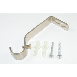 Onestopdiy New 12 X Curtain Rod Rail Brackets Support Steel Brushed Nickel Np 19mm - Onesto Onestopdiy New 12 X Curtain Rod Rail Brackets Support Steel Brushed Nickel Np 19mm - Onesto