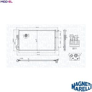 Magneti Marelli Condenser Air Conditioning 350203101100 For Hyundai Kia G4fd 1.6l 4cyl Tucson Magneti Marelli Condenser Air Conditioning 350203101100 For Hyundai Kia G4fd 1.6l 4cyl Tucson