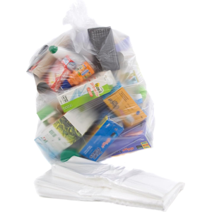 Does Not Apply Clear Recycling Bin Bags (Pack Of 100) - 64 Gauge Bin Liners, Clear Plastic Bags Does Not Apply Clear Recycling Bin Bags (Pack Of 100) - 64 Gauge Bin Liners, Clear Plastic Bags
