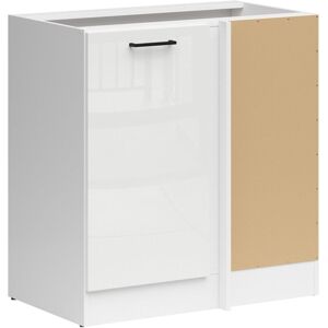 Impact Furniture Kitchen Base Corner Unit 1000mm Right Door 1m Cabinet White / Chalk Gloss Junona Impact Furniture Kitchen Base Corner Unit 1000mm Right Door 1m Cabinet White / Chalk Gloss Junona