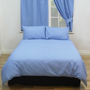 Kitchenwise King Size Gingham Check Blue White Duvet Cover Set 100% Natural Cotton Kitchenwise King Size Gingham Check Blue White Duvet Cover Set 100% Natural Cotton
