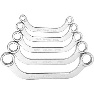 (Type C)5pcs 8-22mm Wrench Kit Half Moon Double Ended Chrome Vanadium Bst (Type C)5pcs 8-22mm Wrench Kit Half Moon Double Ended Chrome Vanadium Bst