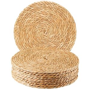 Sodial Round Woven Placemats Set Of 10, 12 Inch Boho Rattan Placemats Hand-Woven6802 Sodial Round Woven Placemats Set Of 10, 12 Inch Boho Rattan Placemats Hand-Woven6802