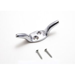 Onestopdiy 24 Pairs Of Cleat Hooks Curtain Tie Hold Back 2" 50mm Chrome & Screws Onestopdiy 24 Pairs Of Cleat Hooks Curtain Tie Hold Back 2" 50mm Chrome & Screws