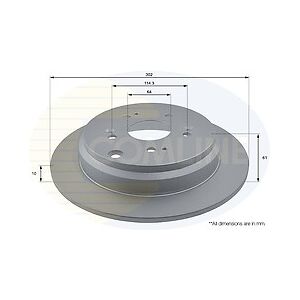 Comline Coated Brake Disc Rear Axle To Fit Honda Cr-V 06-> Comline Coated Brake Disc Rear Axle To Fit Honda Cr-V 06->