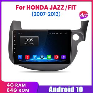 Junsun For Honda Jazz/fit 2007-2013 10'' Android Car Radio Gps Sat Nav Wifi Dab+ 4g+64g Junsun For Honda Jazz/fit 2007-2013 10'' Android Car Radio Gps Sat Nav Wifi Dab+ 4g+64g