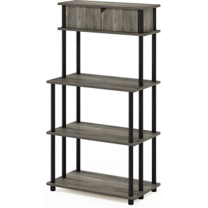 Furinno Turn-N-Tube 5-Tier Kitchen Shelves, French Oak Grey Furinno Turn-N-Tube 5-Tier Kitchen Shelves, French Oak Grey