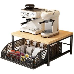 Sodial 3x(Space-Saving Shelf Drawer & Wire Basket Sturdy Hardwood Shelf Black D7x6) Sodial 3x(Space-Saving Shelf Drawer & Wire Basket Sturdy Hardwood Shelf Black D7x6)