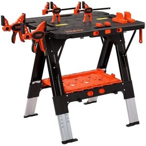 Pony 2-In-1 Folding Workbench, 227 Kg Work Bench & 454 Kg Saw Horse, 6 Pony 2-In-1 Folding Workbench, 227 Kg Work Bench & 454 Kg Saw Horse, 6