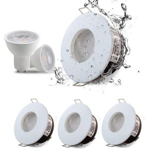sweier 4xsweier 5w Ip65 Waterproof Led Recessed Ceiling Lights, Cool White 6000k 450lm sweier 4xsweier 5w Ip65 Waterproof Led Recessed Ceiling Lights, Cool White 6000k 450lm