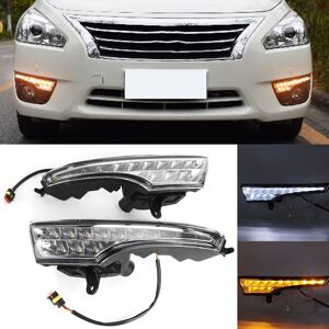 ﹒2pcs Led Daytime Running Light Turn Signal Lamp Dual Colors For Altima ﹒2pcs Led Daytime Running Light Turn Signal Lamp Dual Colors For Altima