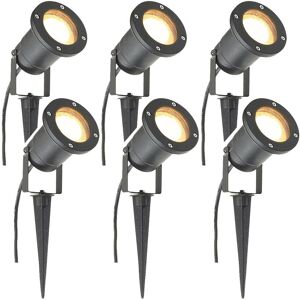 Long Life Lamp Company Gu10 Outdoor Garden Spike Ground Mount Or Watt Light Ip65 Matt Black Pack Of 6 Long Life Lamp Company Gu10 Outdoor Garden Spike Ground Mount Or Watt Light Ip65 Matt Black Pack Of 6