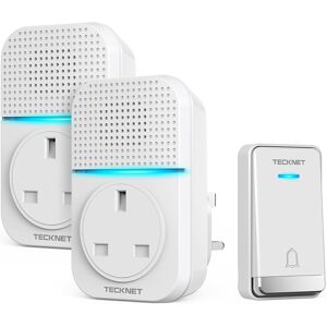 TeckNet Online Self-Powered Doorbell, Waterproof Ip65 Twin Wireless Doorbell No Battery TeckNet Online Self-Powered Doorbell, Waterproof Ip65 Twin Wireless Doorbell No Battery