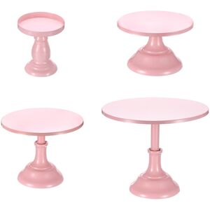Uxcell 4pcs Metal Cake Stands 3/8/10/12 Inch Dessert Table Display Set, Pink Uxcell 4pcs Metal Cake Stands 3/8/10/12 Inch Dessert Table Display Set, Pink