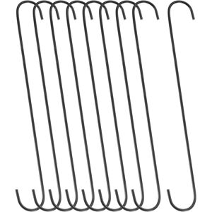 Uxcell 9pcs S Hooks For Hanging, 19.7 Inch Extra Long Iron Hangers, Black Uxcell 9pcs S Hooks For Hanging, 19.7 Inch Extra Long Iron Hangers, Black