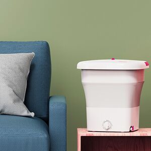 (100‑240v Pink Eu Plug)10.5l Small Washing Machine Fully Automatic Blue Fi (100‑240v Pink Eu Plug)10.5l Small Washing Machine Fully Automatic Blue Fi