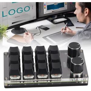 Programmable Macro Keyboard 2 Knobs Blue Switch Black 12 Keys Mini Keypad Am Programmable Macro Keyboard 2 Knobs Blue Switch Black 12 Keys Mini Keypad Am