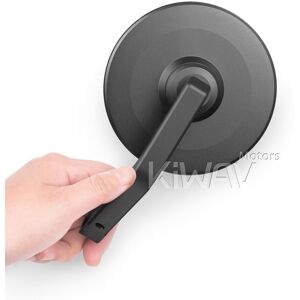 Kiwav Colin Round Convex Motorcycle Mirror - Black Kiwav Colin Round Convex Motorcycle Mirror - Black