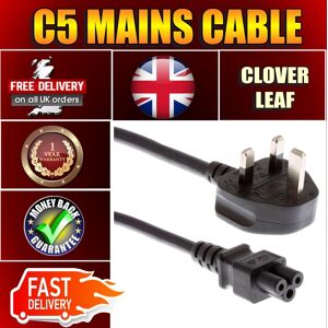 /generic 3 Pin Laptop Mains Power Cable Lead Cord C5 Ce Clover Leaf Mickey Mouse Approved /generic 3 Pin Laptop Mains Power Cable Lead Cord C5 Ce Clover Leaf Mickey Mouse Approved