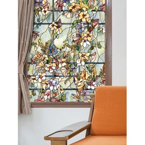 Artscape Trellis Privacy Window Film With Stained Glass Pattern Non-Adhesiv Artscape Trellis Privacy Window Film With Stained Glass Pattern Non-Adhesiv
