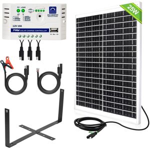 Eco-Worthy Solar Panel Kit 25w 12v With Mounting Brackets: 25w Solar Panel + ... Eco-Worthy Solar Panel Kit 25w 12v With Mounting Brackets: 25w Solar Panel + ...
