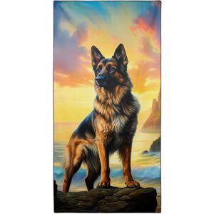 German Shepherd Dog Beach Towels For Adults Extra Large 180 X 90 Cm, Microfibre German Shepherd Dog Beach Towels For Adults Extra Large 180 X 90 Cm, Microfibre